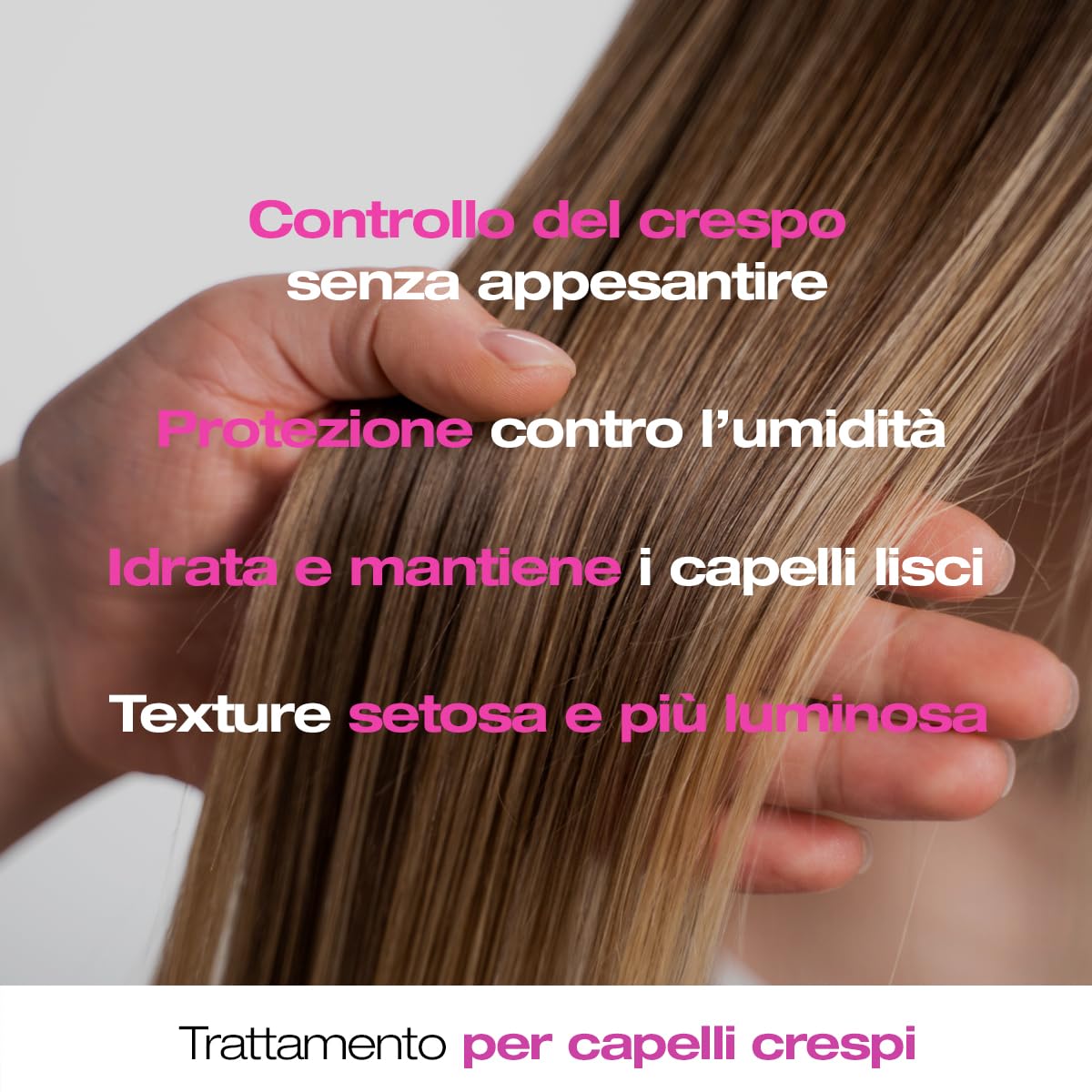abril et nature - Set di Cura Capillare Professionale Anti-Frizz - Idrata e Mantiene i Capelli Lisci - Pack Shampoo, Maschera e Siero per Capelli Crespi - Capelli Più Morbidi e Brillanti - 550 ml