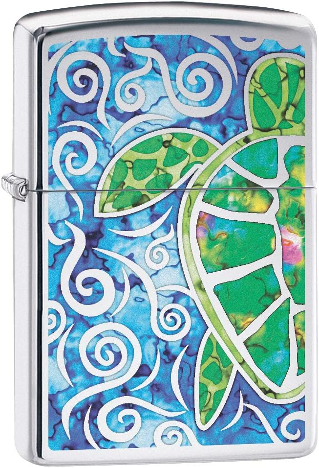 Zippo Lighter: Fusion Sea Turtle - High Polish Chrome 79803