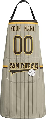 Miniatura 5 de ANTKING Custom Apron with Pocket Custom Any Name and Any Number Gifts for Dad Men Fans