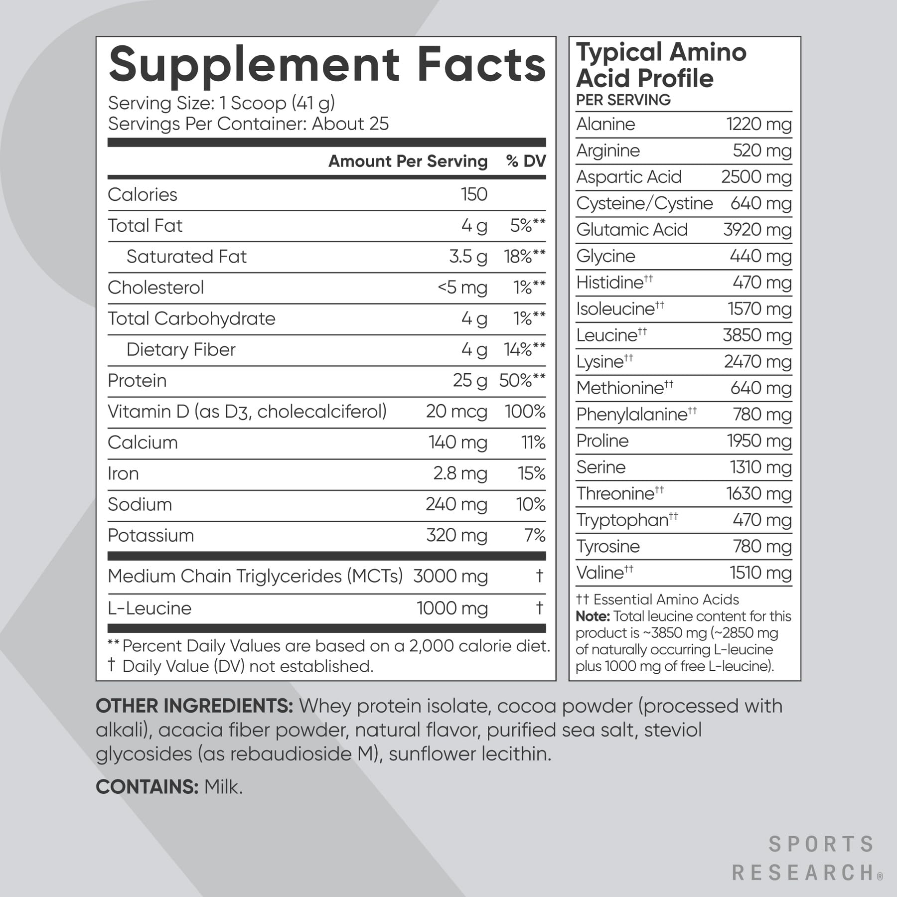 Sports Research® Whey Protein Isolate Powder, Dark Chocolate (2lb Bag) — Amazon image 5