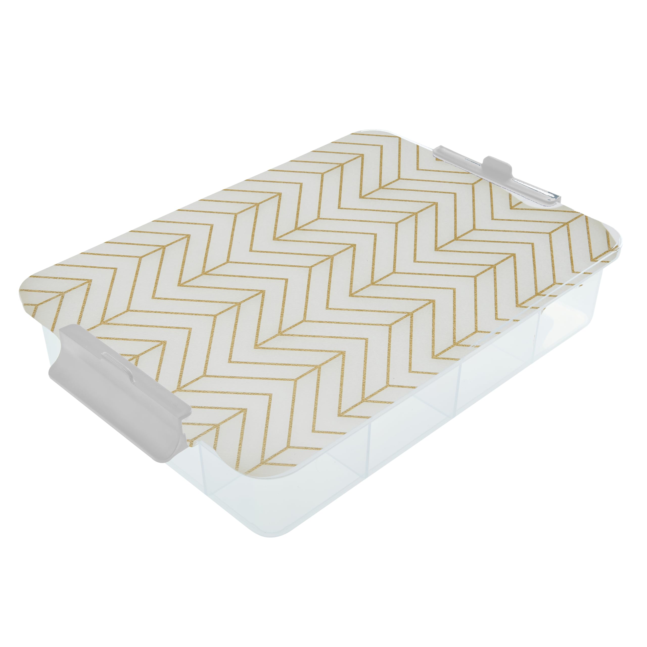 Farberware Food Container with 11 Dividers & Chopping Board Lid - Clear
