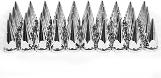 HQALTY 40Pcs Lug Nut Covers 32mm/33mm Spike Nut Covers ABS Chrome Plastic Anti-Rust Thread-on Pointed Nut Cover Caps for Semi Truck