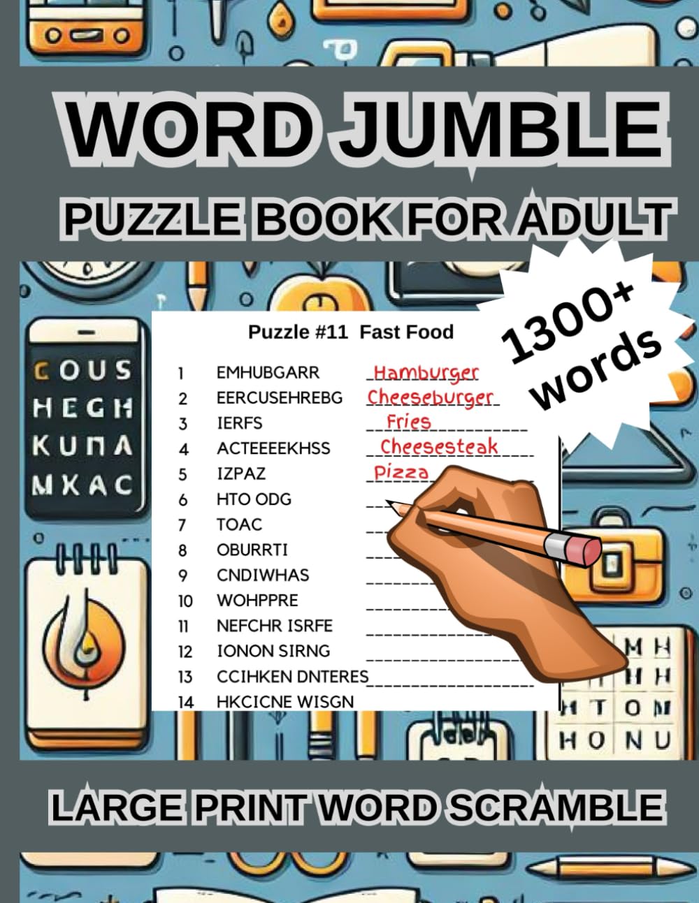 Word Jumble Books for Adults: Large Print Word Scramble Puzzle Game With 1300+ Words (Word Scramble Puzzle Series)