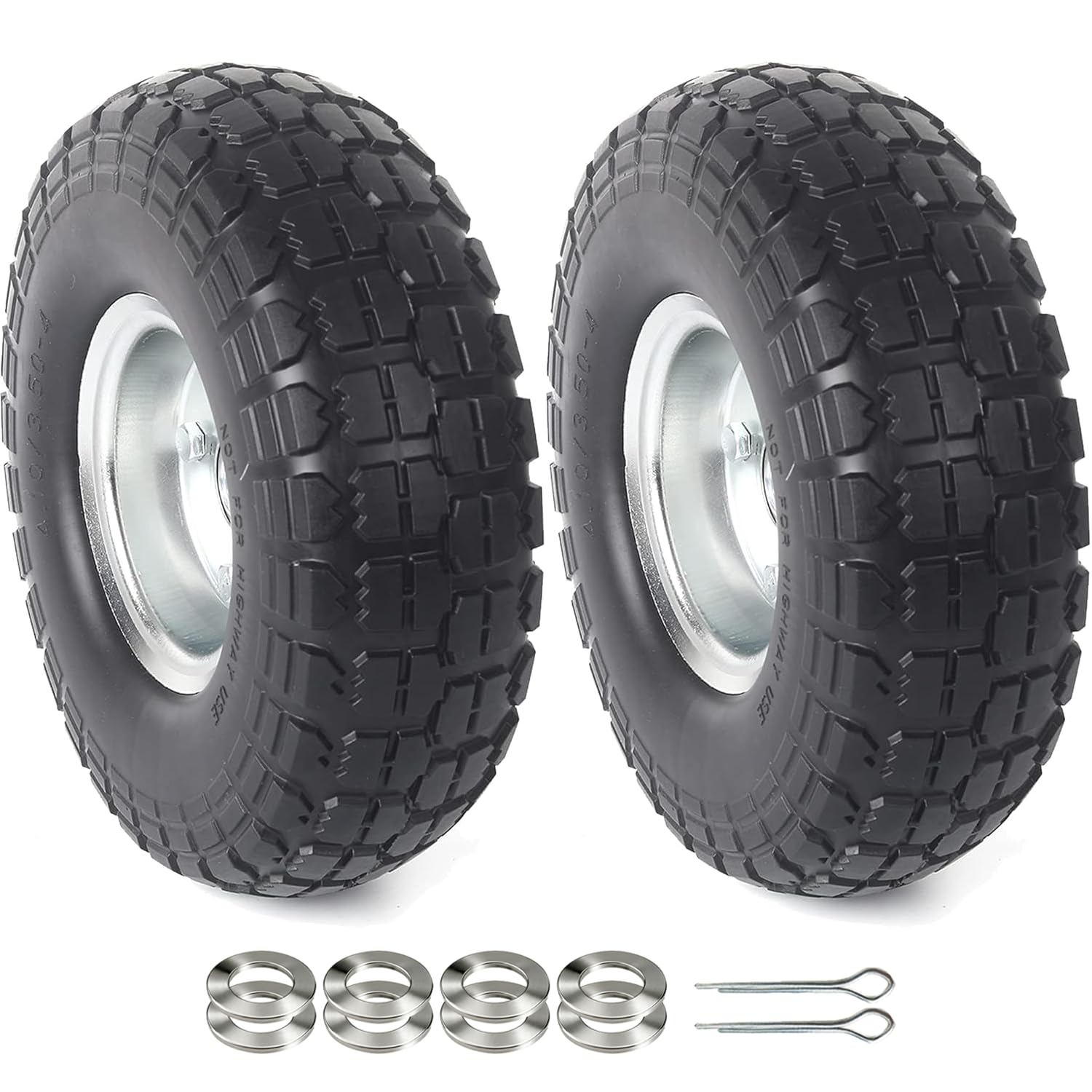 AR-PRO Flat Free Tires & Wheels - 2 Pack -1