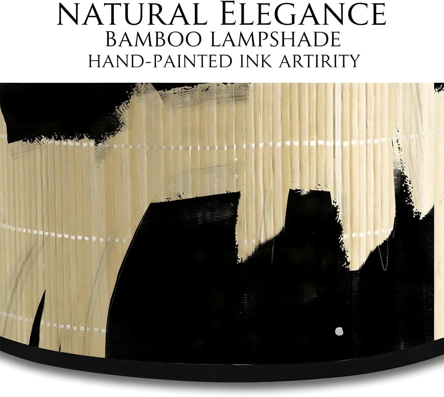 Wabi-Sabi Bamboo Lamp Shade, Handwoven Drum Shade for E27 Base, 30 x 30 x 20 cm, Retro Pendant Lamp Shade, Easy to Install, Fits Table, Floor & Wall Lamps, Soft Natural Relaxing Lighting