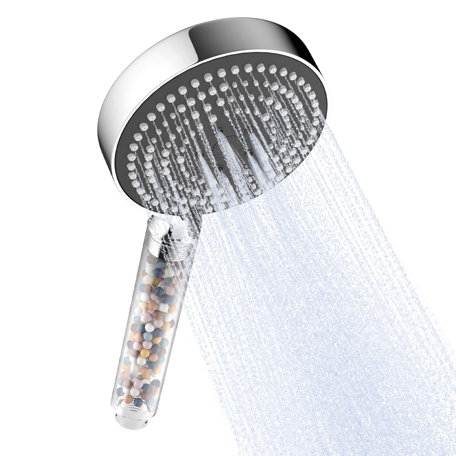 OFFO Shower Head, 6 Modes High Pressure Filtered Shower Head with 20 Stage Filter, Water Saving Handheld Showerhead for Low Pressure Remove Chlorine, Gray with Clear Handle