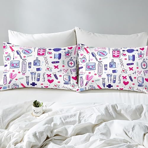 Miniatura 4 de Erosebridal Regalos de enfermeras para mujeres, sábanas de cama de lactancia con dibujos animados, linda sábana bajera, accesorios de enfermería