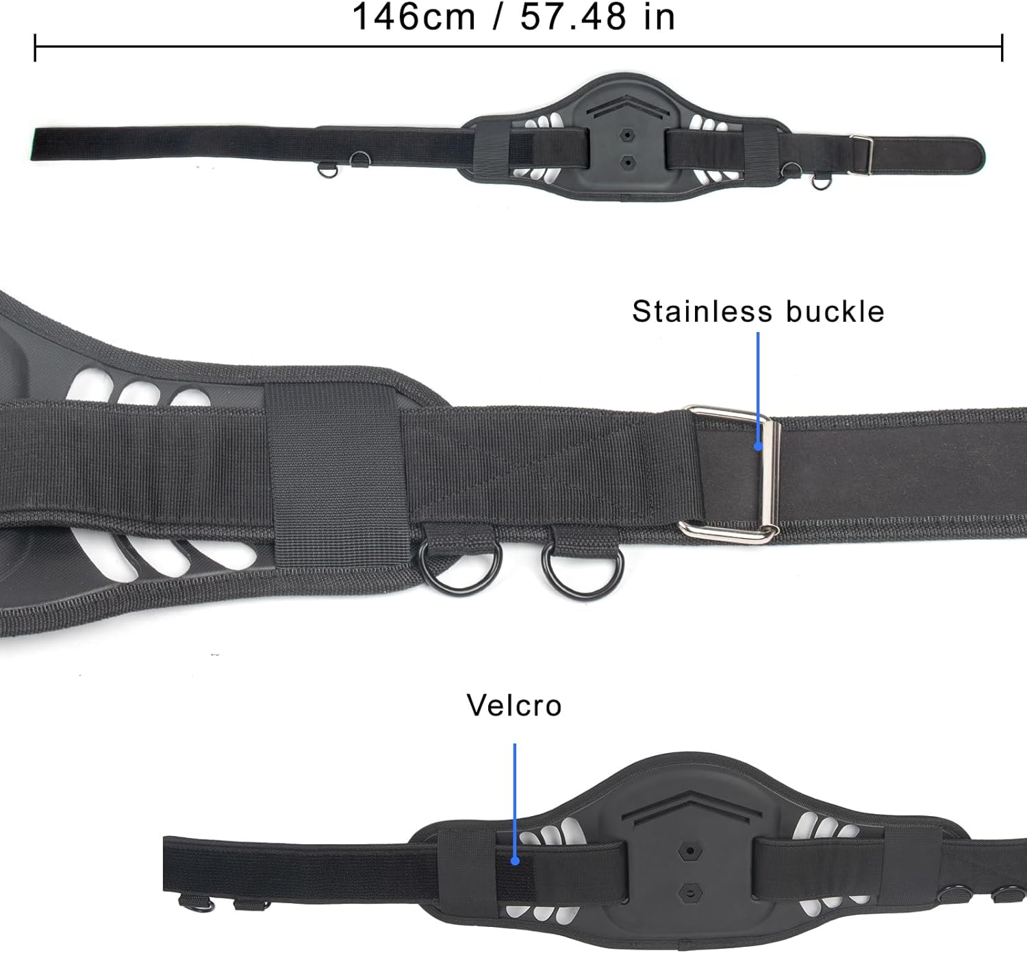 LICHIFIT Camera Waist Belt + 90cm Selfie Stick for GoPro for Insta360 for DJI for Fusion Action Camera/Panorama Camera Outdoor Holder Waistband Hands Free Mount Bracket Strap