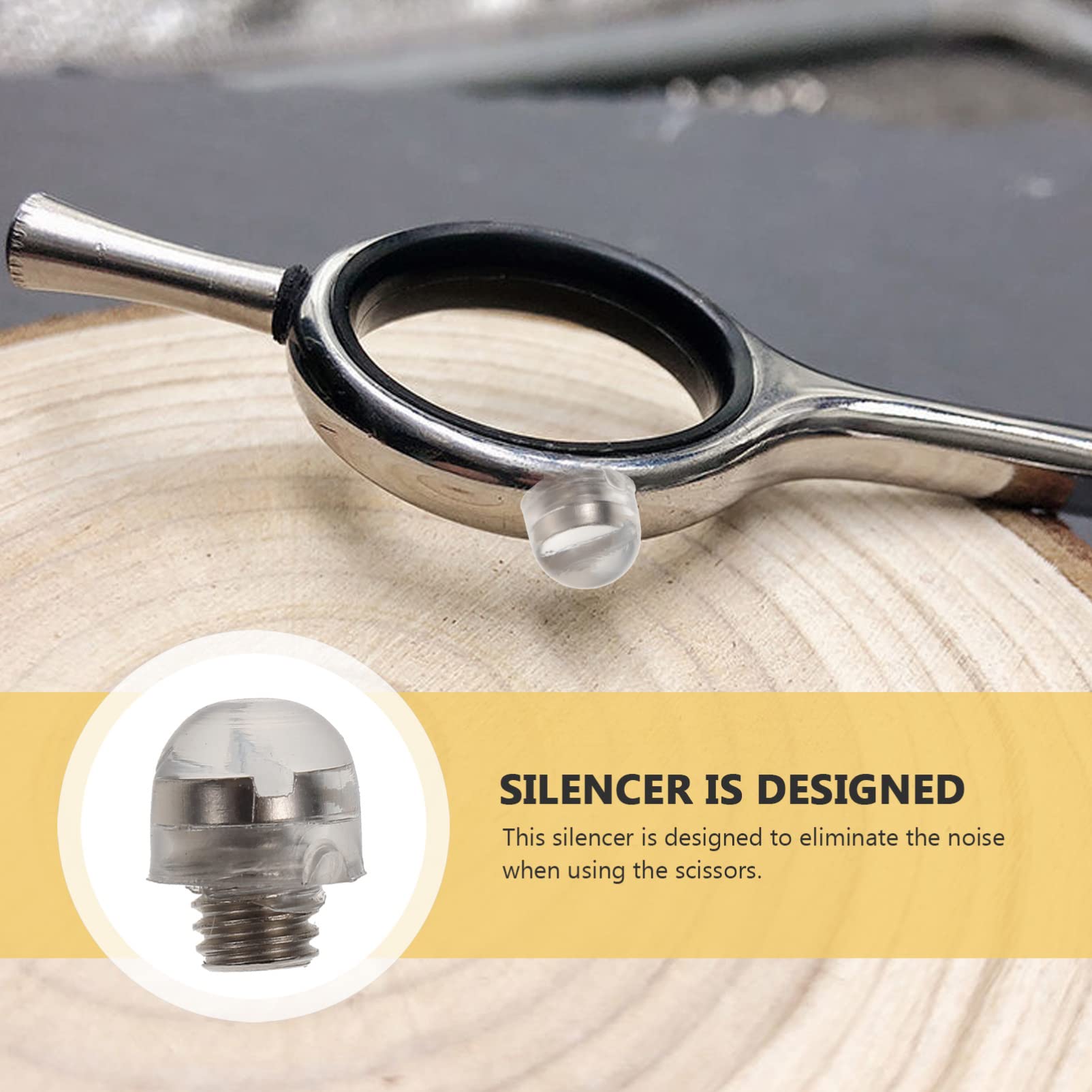 balacoo 10 Pcs Hairdressing Scissors Muffler Sound Eliminating Accessory Practical Scissors Muffler Scissors Silencing Tools Scissors Accessories Pet Scissors Bumper