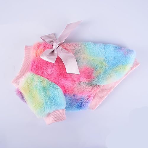 Miniatura 8 de Suéteres de perro para perros pequeños, hembra, suéter de invierno teñido anudado para cachorros, ropa cálida para mascotas, trajes para Chihuahua,