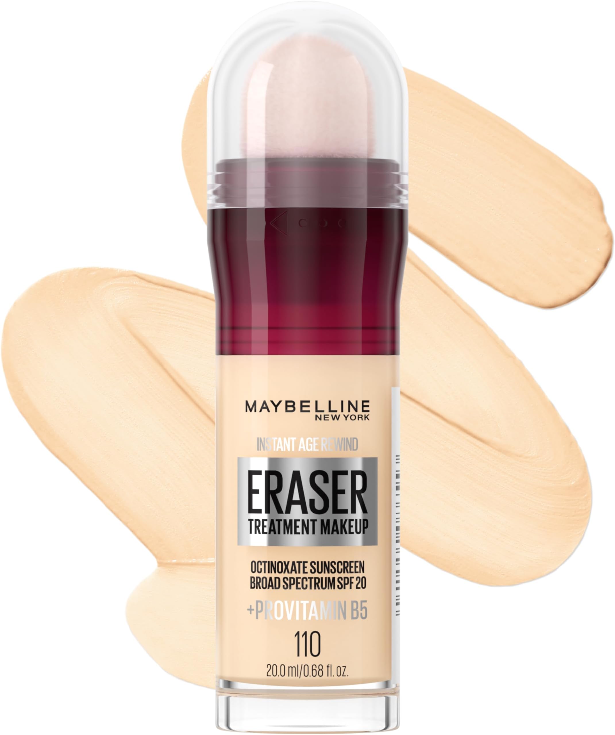 Instant Age Rewind Eraser Foundation with SPF 20 and Moisturizing ProVitamin B5, 110, 1 Count