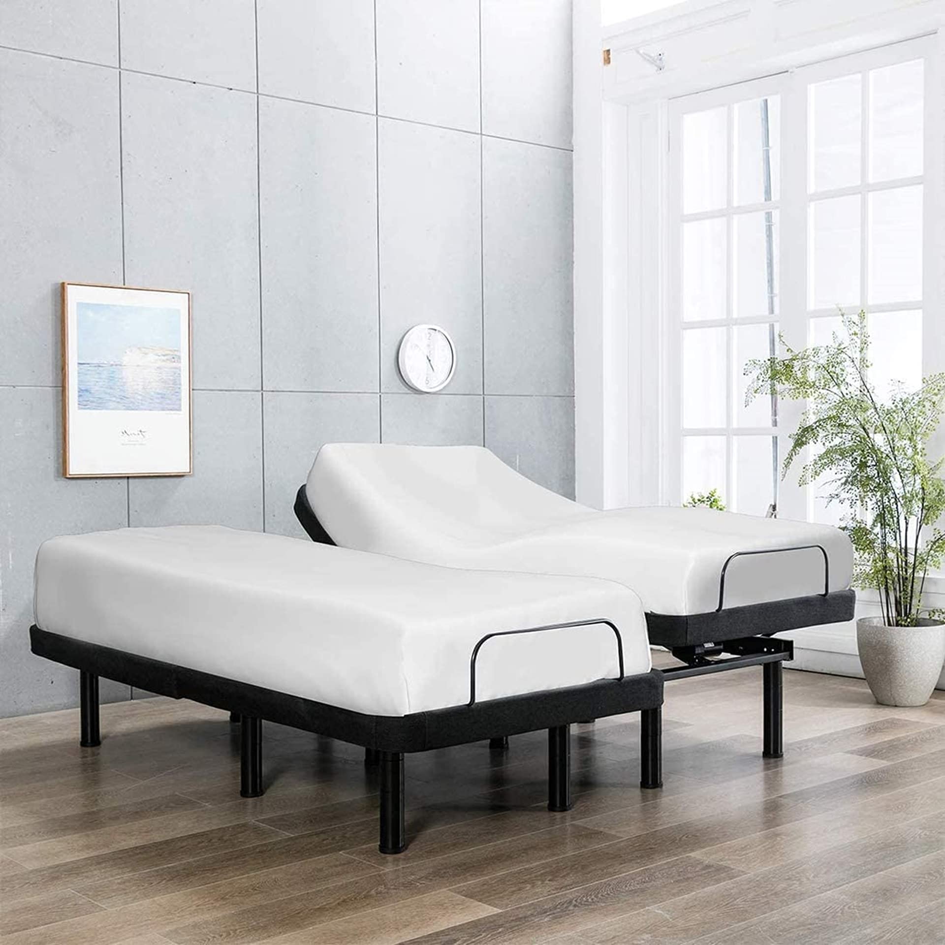 Extra DEEP Pocket- Split Mattress Protector for Adjustable or Split Beds, 100% Waterproof Terry Cotton - Fitted Sheet Style 28