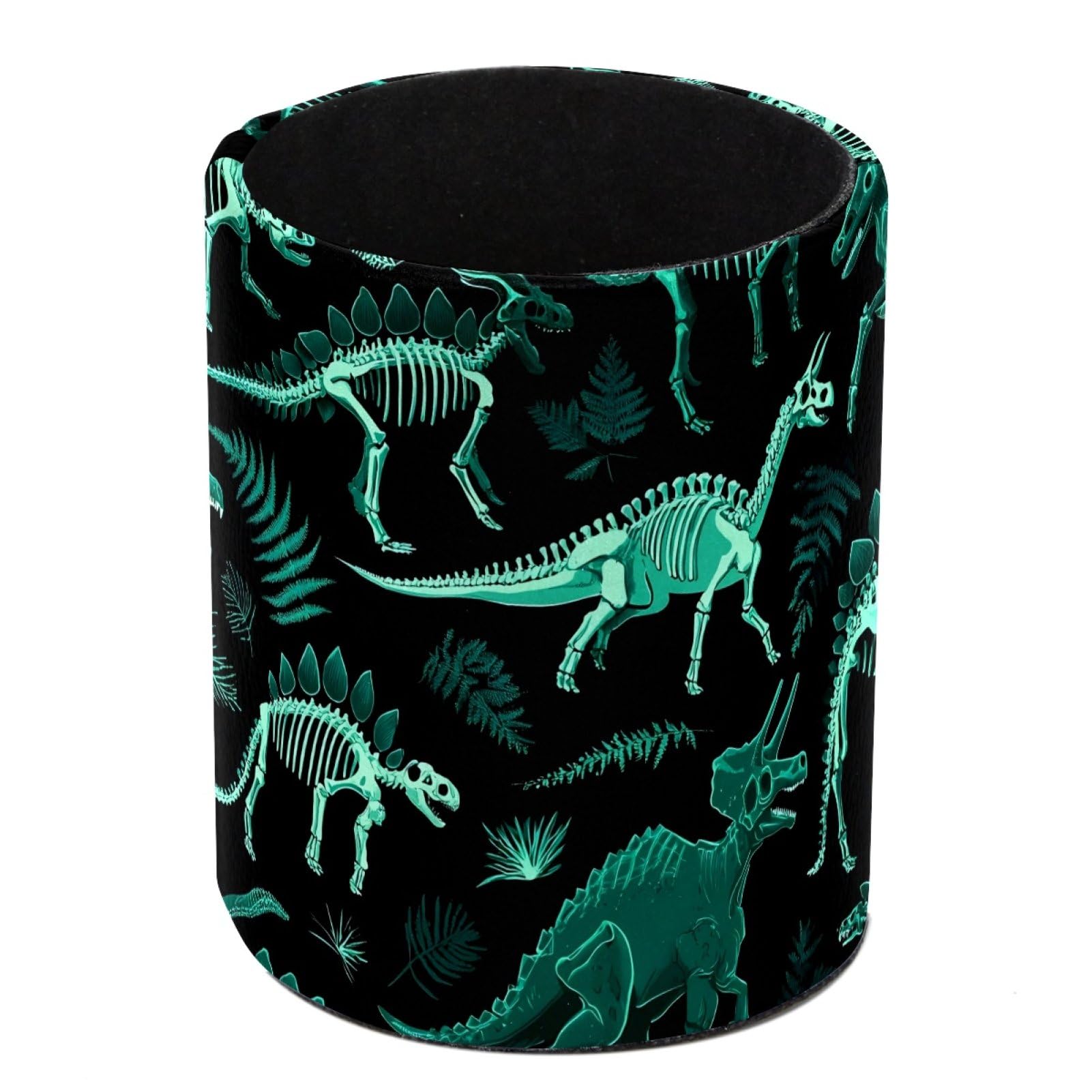 HEOEH Dinosaur Pen Holder for Desk, PU Leather Pencil Holder Pen Cup Marker Holder Makeup Brush Holders, Desk Accessories & Workspace Organizers for Home, Office