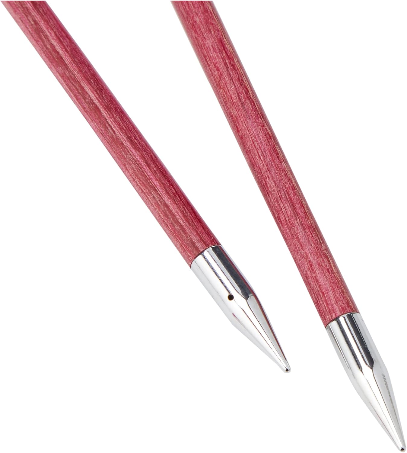 KnitPro Royale: Knitting Pins: Single Ended: 25cm x 6.00mm, Birchwood, Brass, Multi-Colour, 6mm