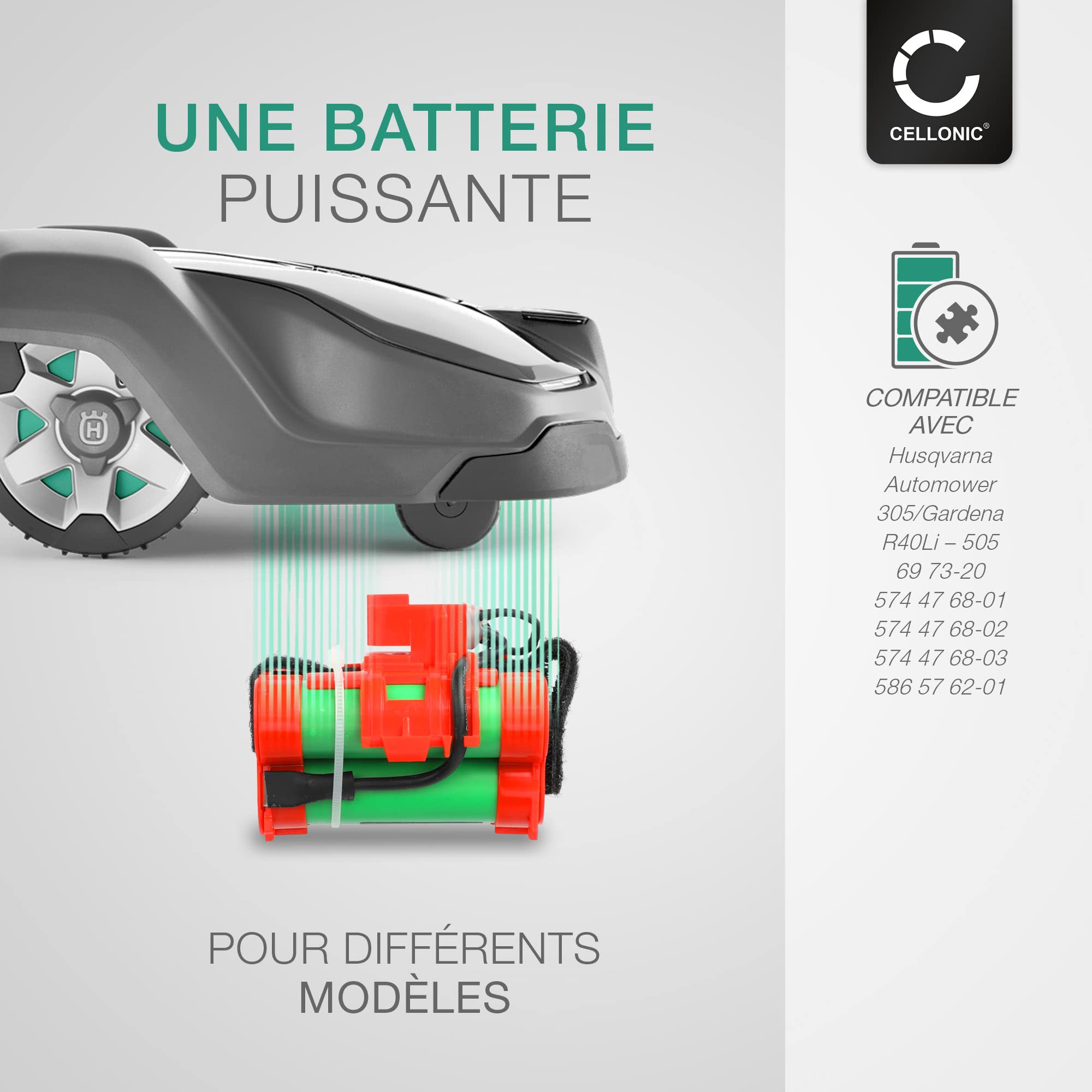 CELLONIC Batterie Compatible avec McCulloch R1000, Gardena 505 69 73-20