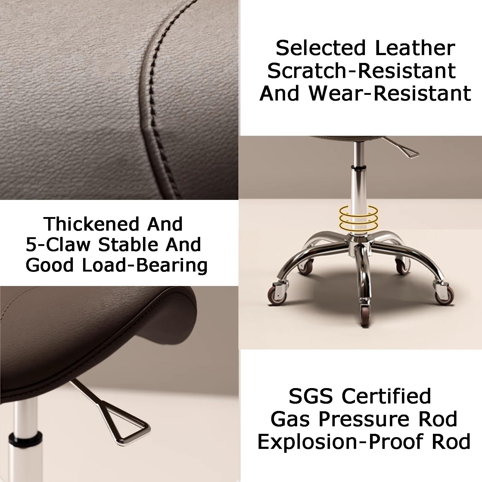 Generisch Ergonomischer Sattelhocker,Verstellbarer,Verschiebbarer 360°-Drehstuhl Mit Rädern,Geeignet for Schneiden Im Home Office,Salon,Labor(Color 4)
