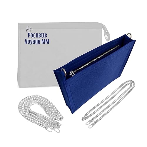 Pochette Voyage MM Conversion Kit with Chain Pouch Pochette Voyage MM Insert with Grommets O Rings Premium Felt Chain (Lime, No Chain Needed)