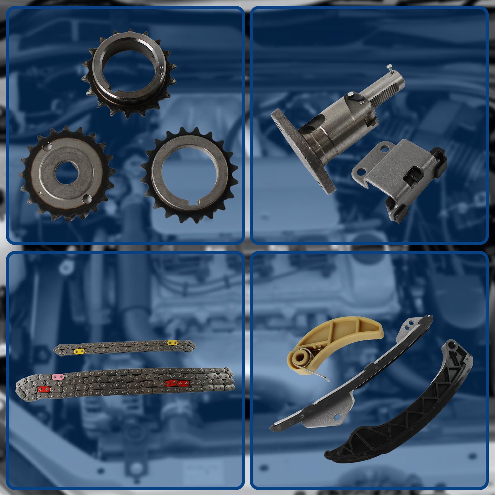 Kit catena di distribuzione motore adatto per Corolla 2009-2015 1.8L, adatto per Prius 1.8L 2011-2015, sostituire OE 13506-0T010, 13506-37070