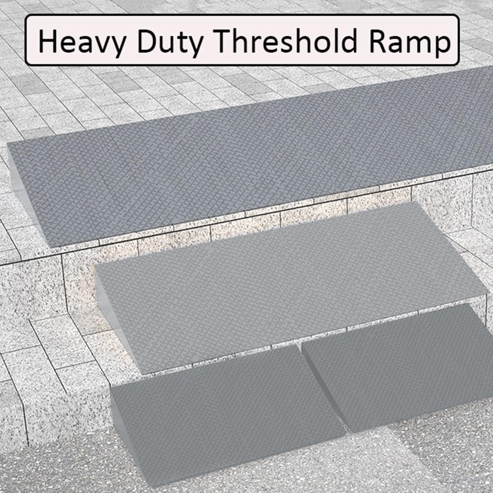 Rampa para silla de ruedas, rampa de umbral de puerta duradera para un fácil acceso, rampa de bordillo para caminantes y scooters, ideal para puertas y aceras