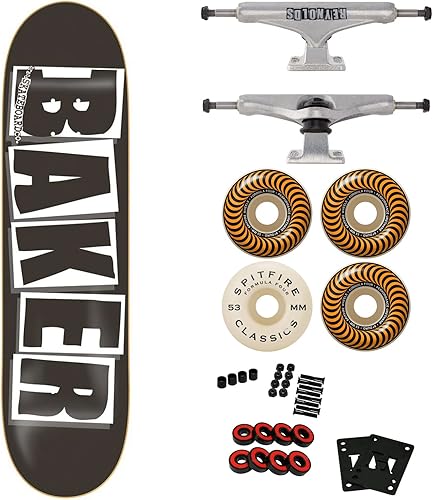 Baker Patineta completa de 825 pulgadas con reynolds independientes 144 camiones Spitfire 2087in 97A F4 rodamientos ABEC 5 elevadores herrajes agarre