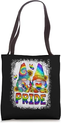 Pride Gnomes Gay Pride Month Funny Rainbow Flag LGBT Tote Bag