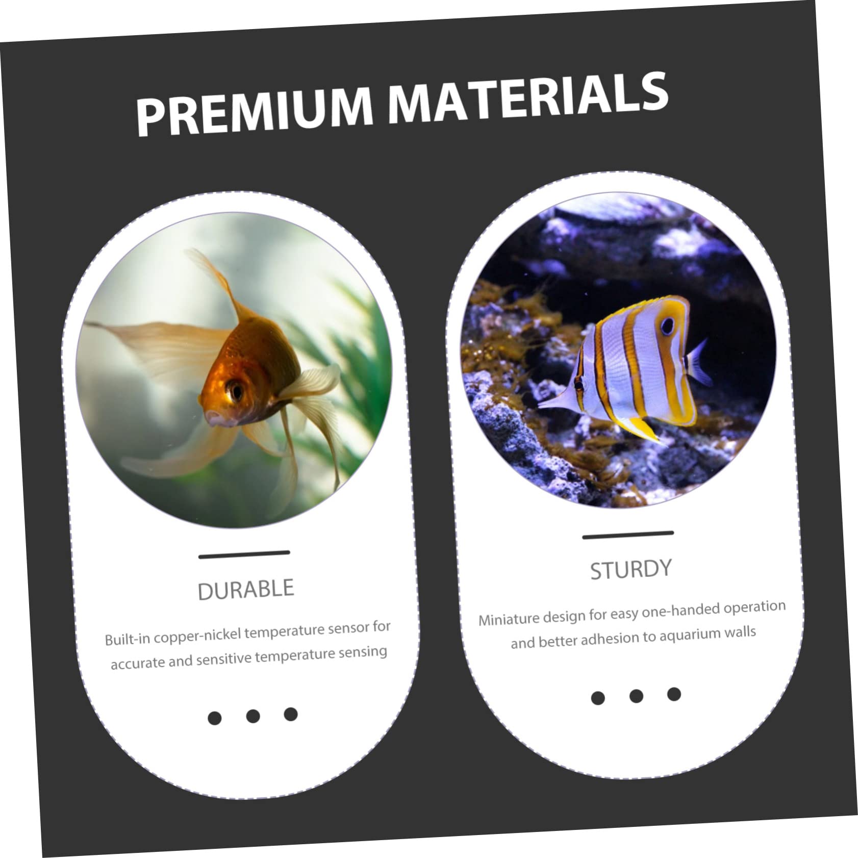 YARNOW 4pezzi Termometro Digitale Per Acquari Termometro Esterna Adesivo Per Pesci Display Led Alta Definizione Facile Installazione e Sensore Preciso Accessorio Per Acquario e Terrario