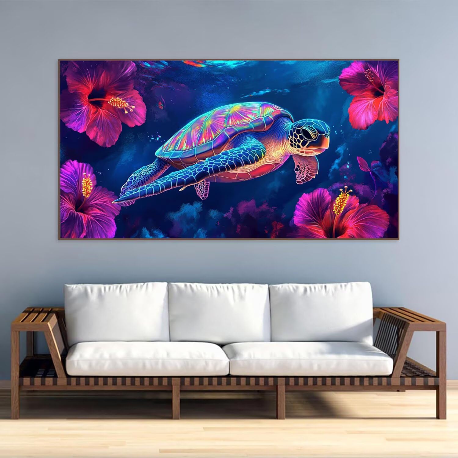 Diamentowe malowanie żółw morski, 5D DIY okrągłe 90x180cm z0-92