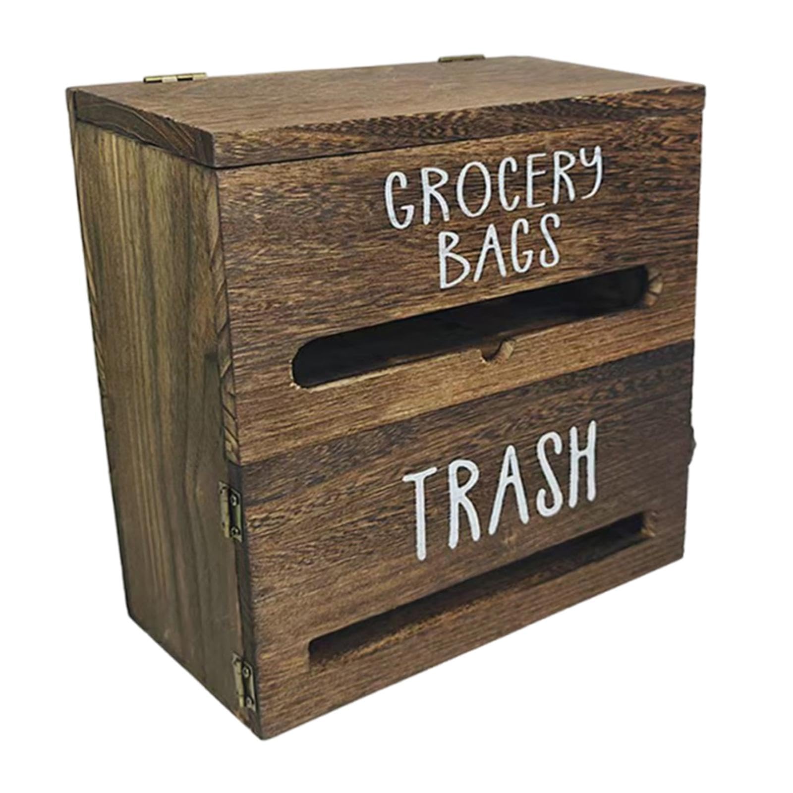 Dispensador de Bolsas de Basura de Pared, Almacenamiento Estético Y Multifuncional, Soporte para Bolsas de Supermercado para Tienda, Garaje O Granja, Marrón Oscuro, Individual