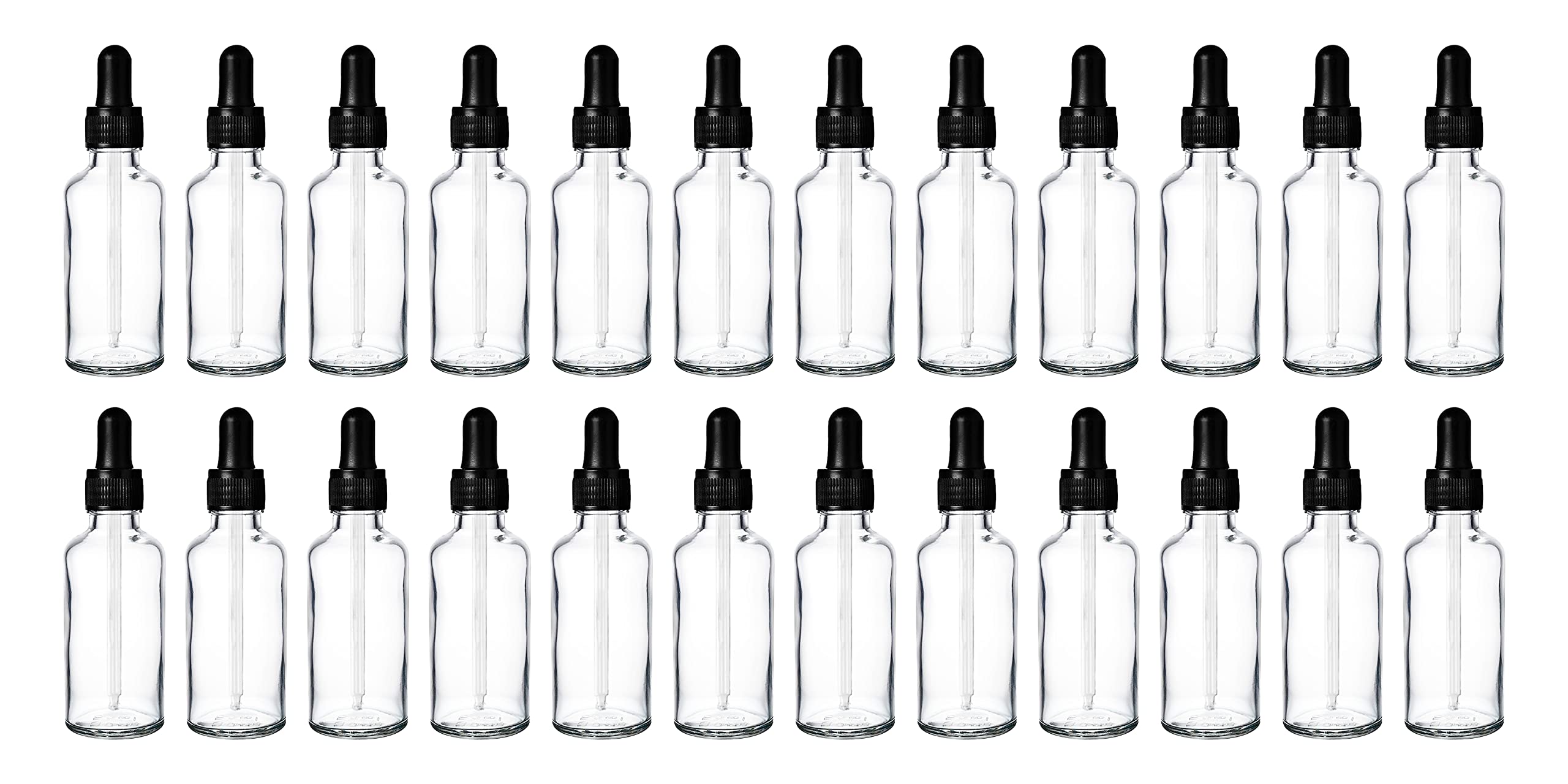 nsb herbals 50 ML Clear/Transparent Round Empty Glass Bottle + Glass Dropper + Black Ring + Black Silicone Teat, Refillable, Reusable, Leak Proof For Essential Oil, Perfume (Pack Of 24)-picture-28