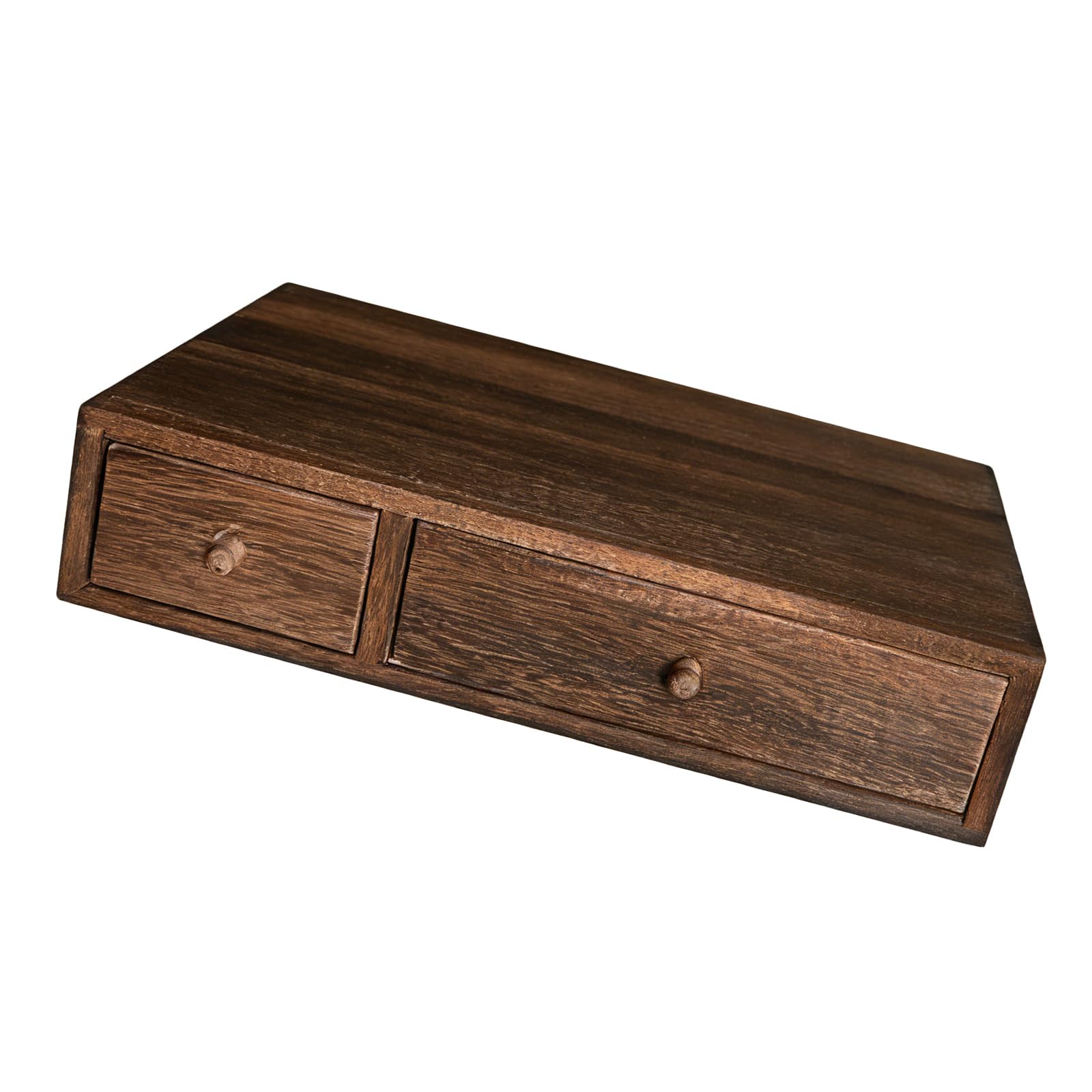 FackLOxc Natural Wood Desk Organizers with Spacious Compartments for Stationery and Cosmetics Home Offices Planner