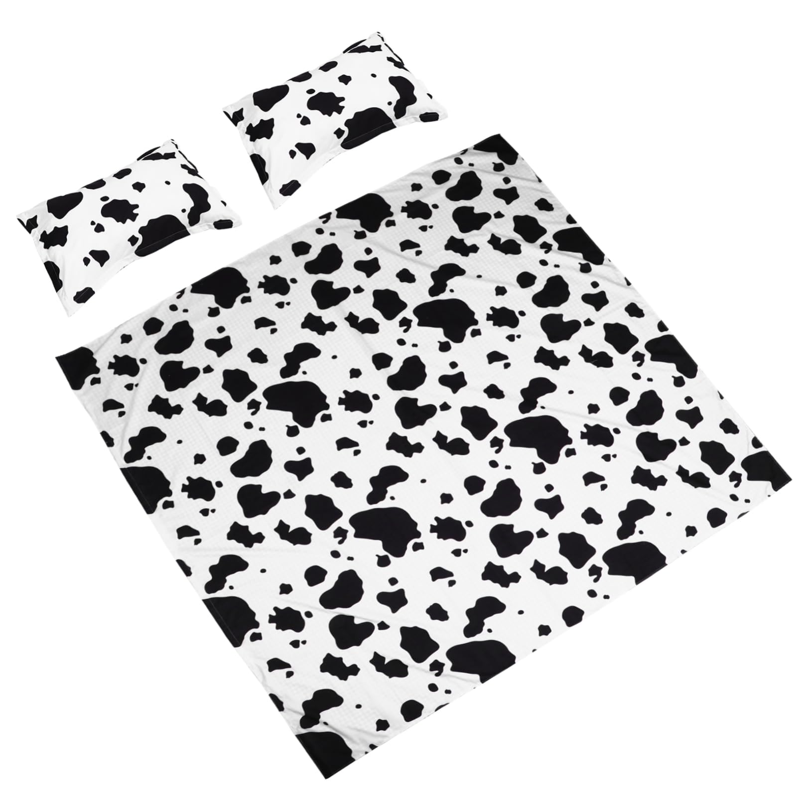 Ropa de cama de vaca Rey con sábanas de estampado de vaca y juego de edredón para colchón Queen