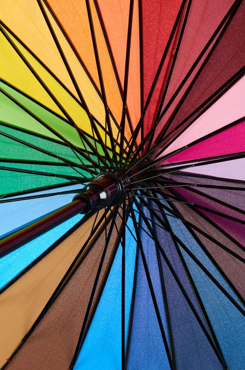 Powered By Ephemeral (Rainbow)-16 Rib Umbrella for Men, Umbrellas for Rain Satndard Size Men, Windproof Umberalla Satndard for Man,Women,Kids,Girls,Boys (Size-21 inch) 3