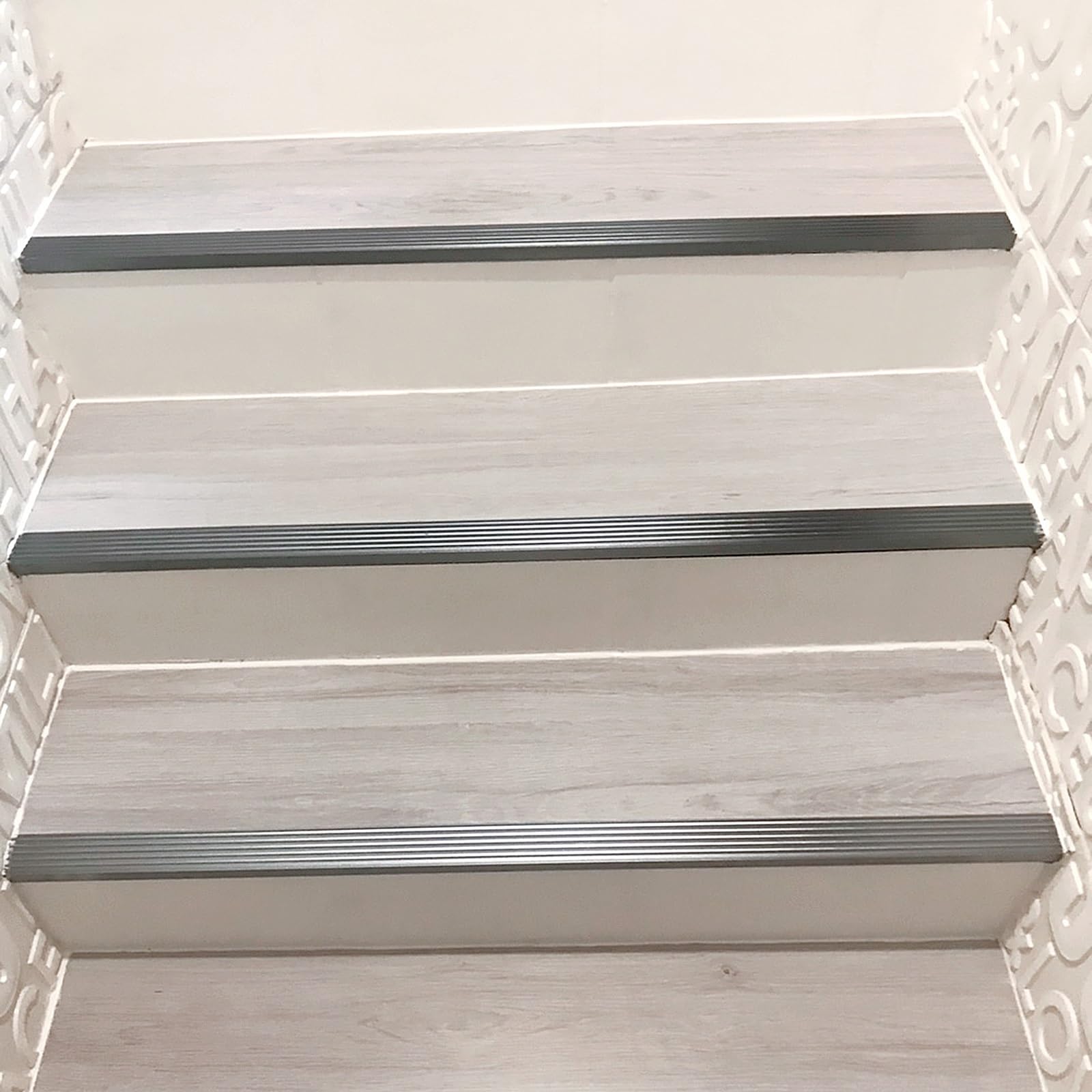 Borde de escalera, peldaños antideslizantes, tira protectora de escalón de escalera, fácil de instalar, antideslizante, estriado, resistente al agua(Golden copper)