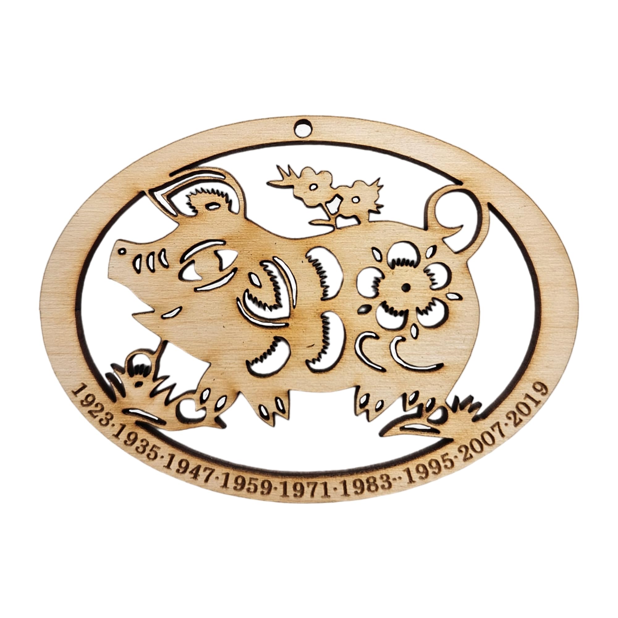 Year of The Pig Chinese Zodiac Ornament, Chinese Zodiac Ornaments for Christmas Tree, Unique Lunar New Year Decorations, Lunar New Year Pig Gifts