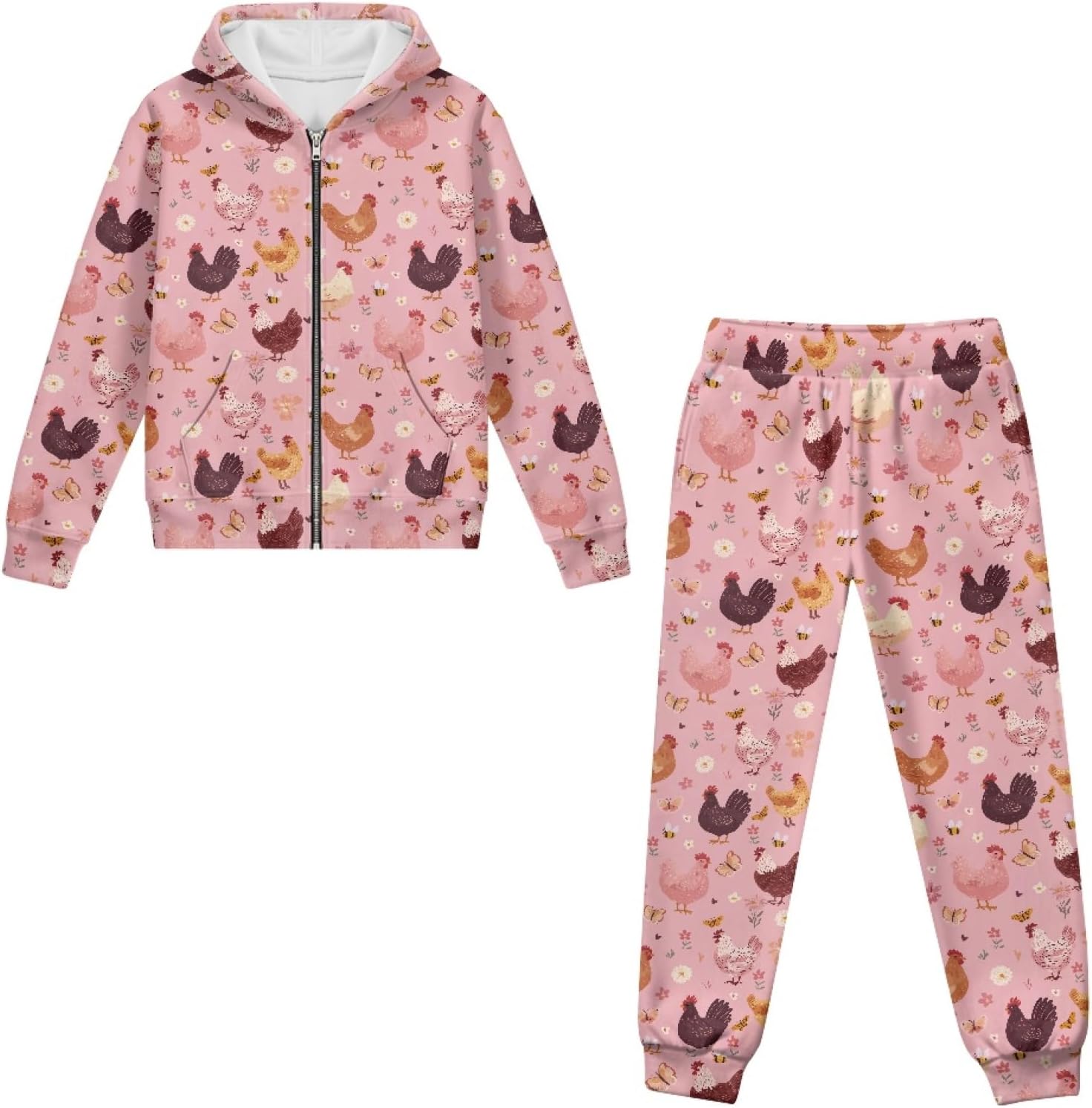 HUIACONG Girls Sweat Suit for Boys Sweat Set for Kids Children Sweatsuits