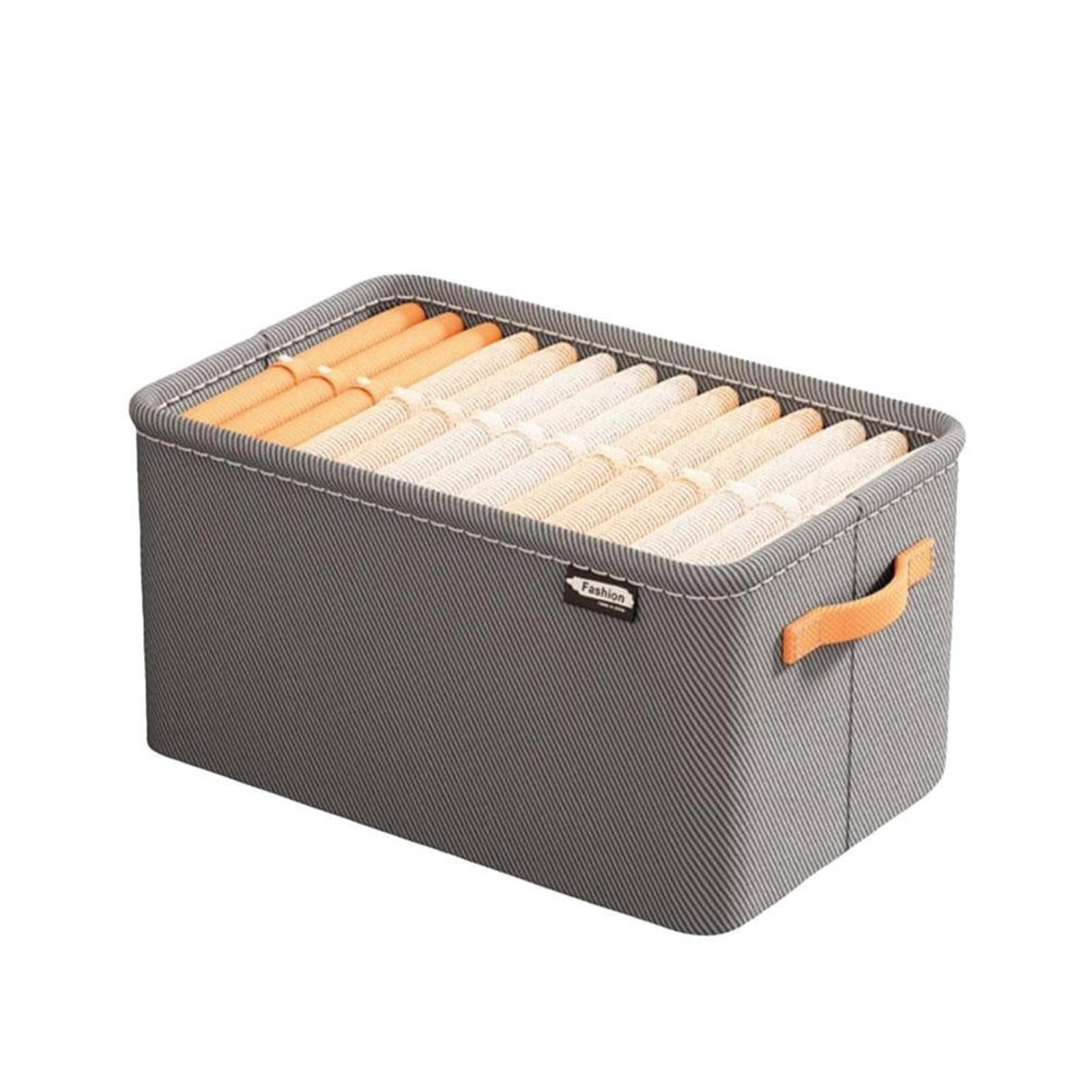 EWUHYFP Storage Boxes Fabric Clothes Storage Basket Foldable Wardrobe Organizer Box With Handles For Jeans, Underwear, Socks & Toys(Color2 S)