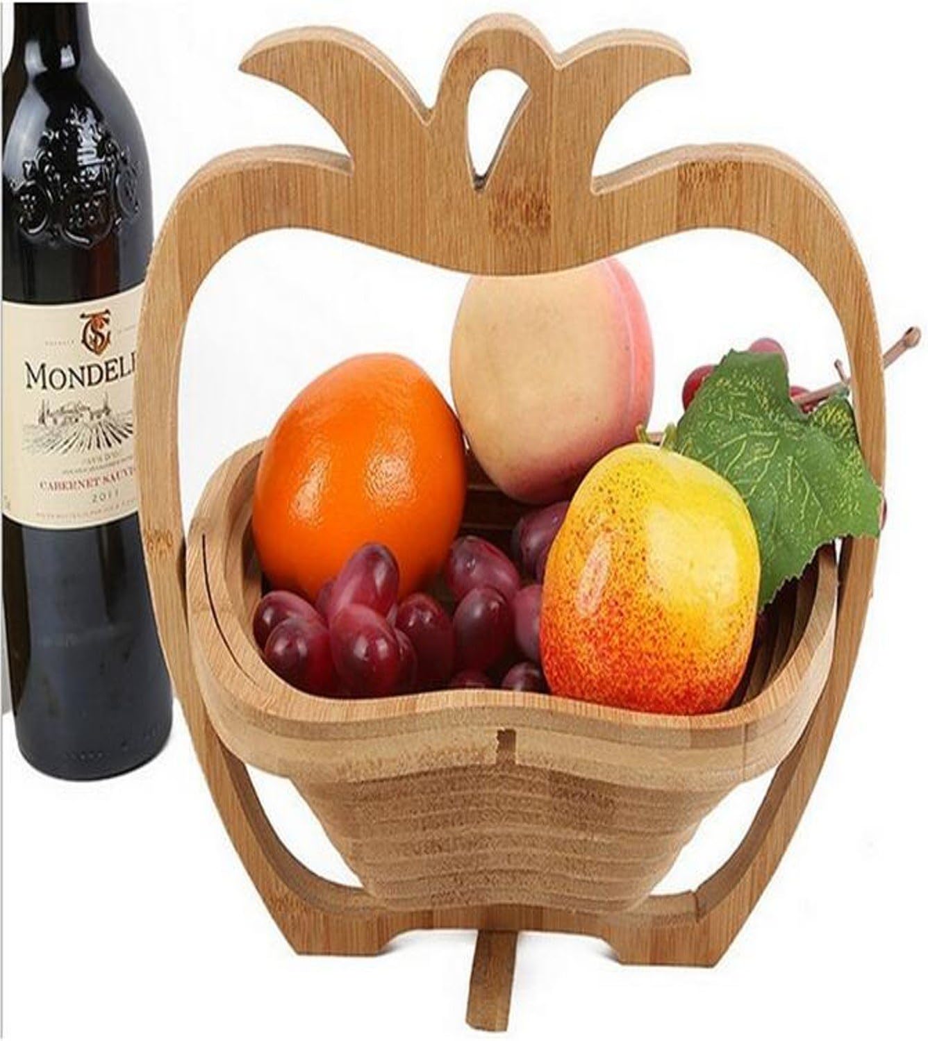 Etro Folding Apple Shape Baskets Bowl Holder Storage Can Put The Fruits Of Capacity, Appearance. Be Folded, More Convenient And Easier To Up.