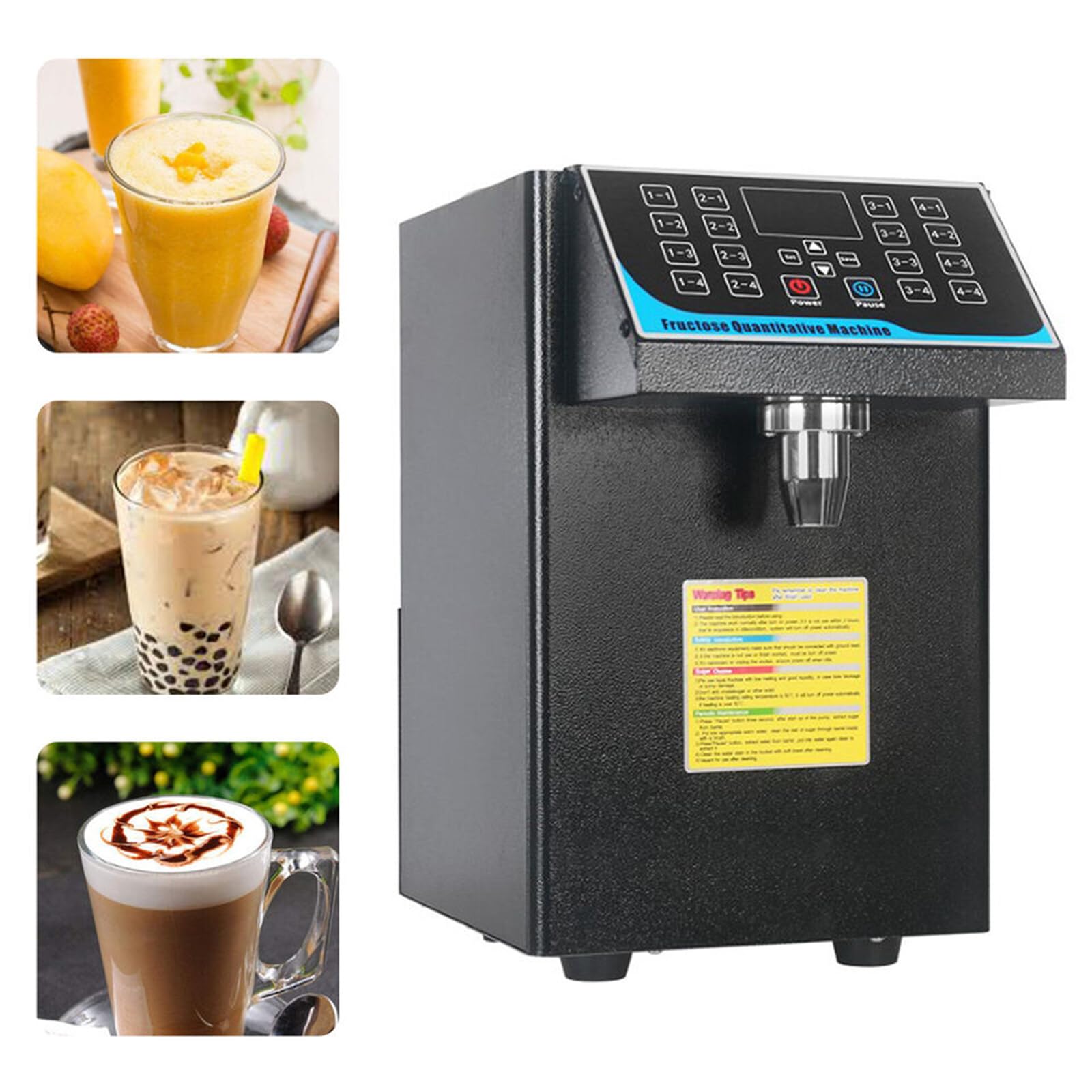 Treeisland Distributeur automatique de fructose sirop 7,5 l pour voiture, fructose, machine quantitative, distributeur de sirop de sucre, pour boisson, thé, café
