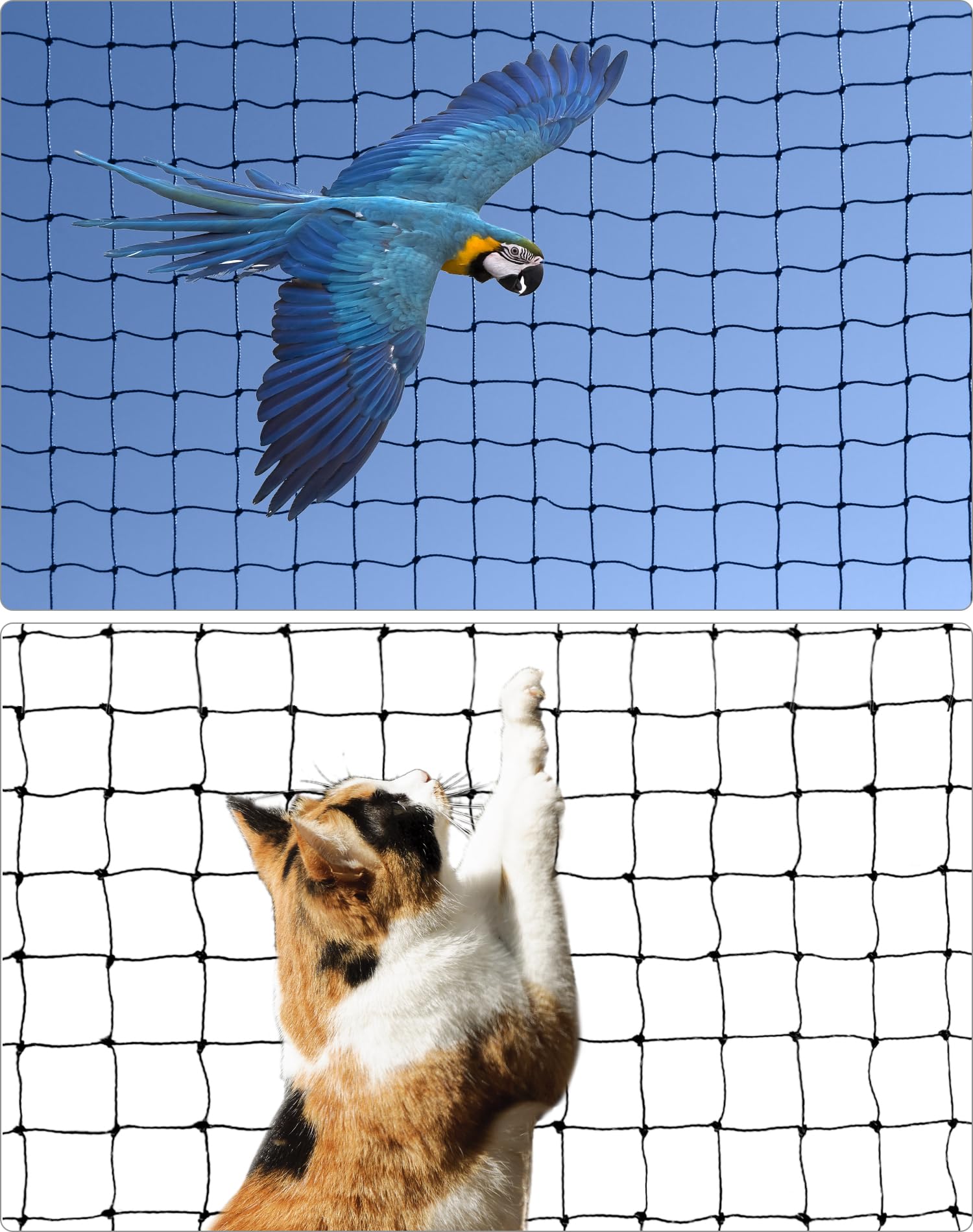 Rete Per Gatti Rinforzata 8x3 M - Con Filo Acciaio E Kit Fissaggio Per Balconi - Foto 7