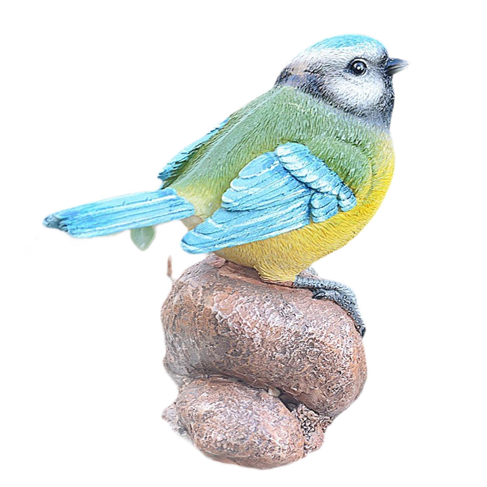 Figurine d'oiseau décorative pour pots de fleurs et terrasse en pierre