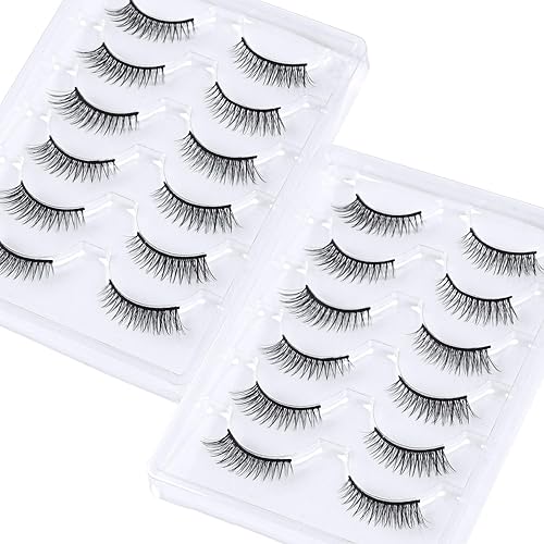 Miniatura 7 de Pestañas postizas de visón en racimo de gato, 0.276 in, pestañas de ojo de zorro, aspecto natural, esponjosas, tira rusa rizada, pestañas en racimo,