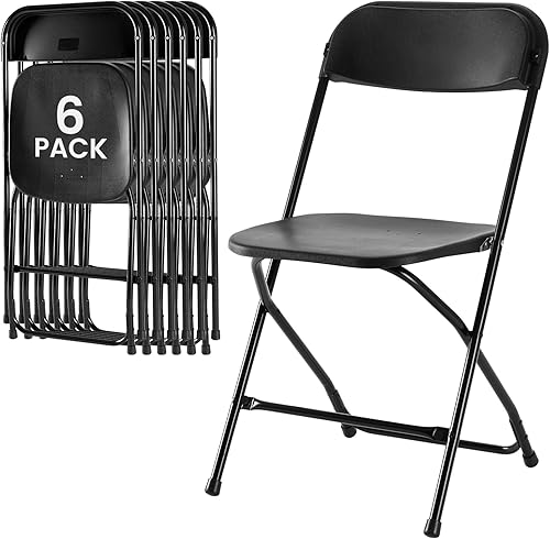 Vista 10 de DUMOS Paquete de 10 sillas plegables acolchadas de cuero, asiento comercial apilable portátil para interiores y exteriores con marco de acero, Caqui