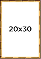 Vista 214 de Poster Palooza Marco de madera maciza de bambú dorado de 12 x 8 pulgadas con acrílico UV, respaldo de tablero de espuma y accesorios para colgar