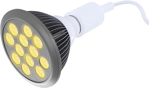 Miniatura 2 de Bombilla de terapia de luz amarilla de Hooga. Cable de alimentación incluido. Longitud de onda de 590 nm. 12 LED. Alta irradiación, tratamiento para