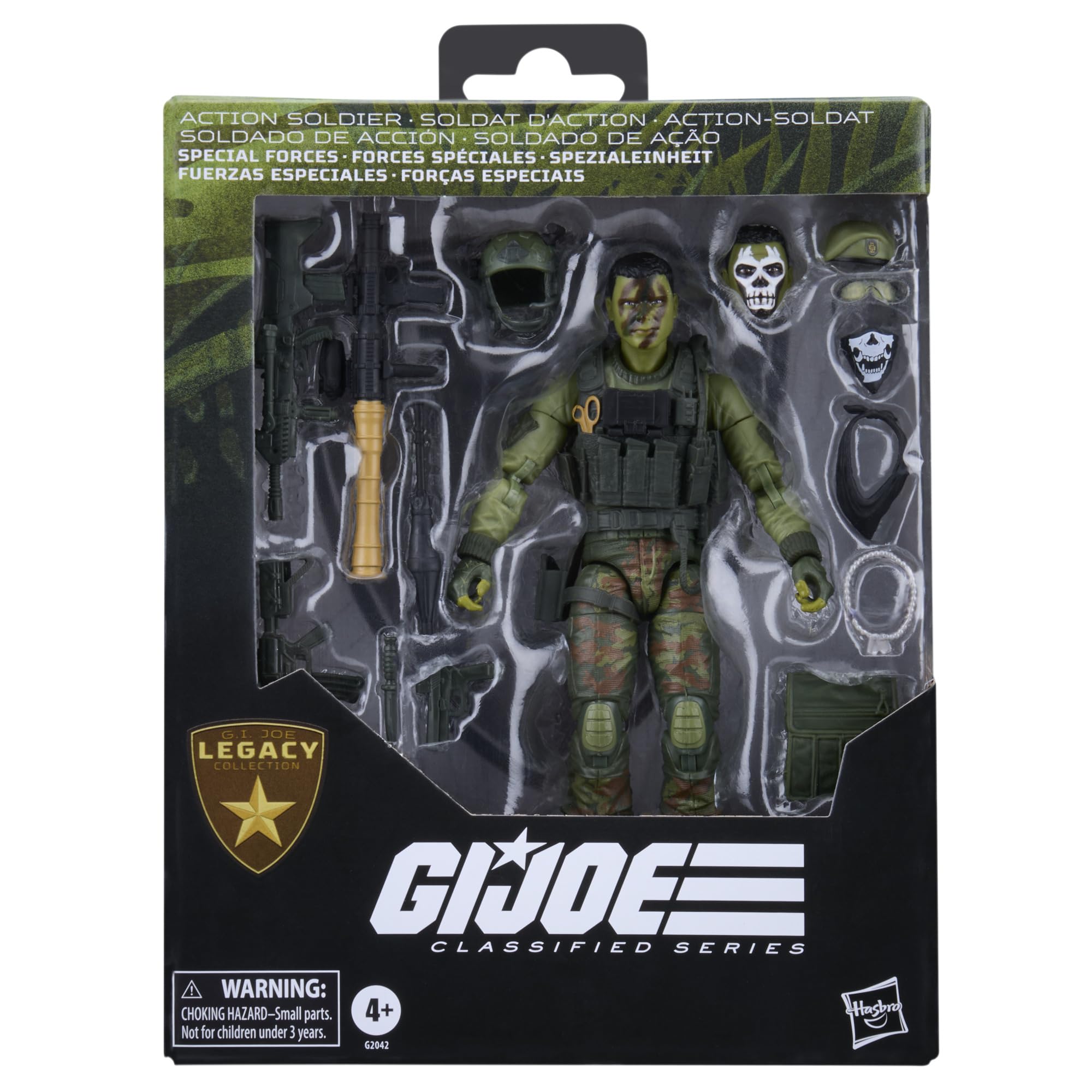 G.I. Joe Classified Series, Legacy Collection, Soldado de acción - Fuerzas Especiales, Set de Figura Coleccionable de 15 cm con 16 Accesorios