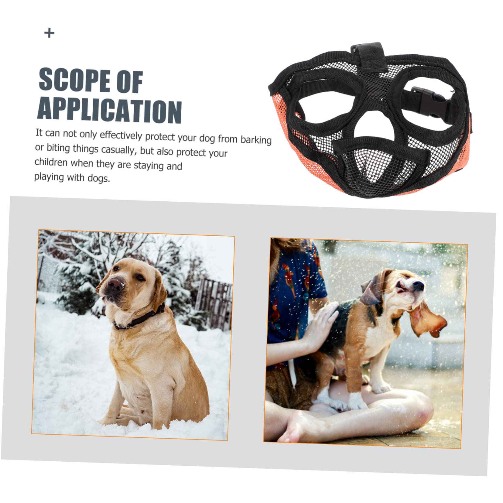 INOOMP 3pièces Muselière pour Chien Respirante Maille Ajustable Anti-aboiement Et Anti-Morsure Confortable Et pour Animaux De Compagnie
