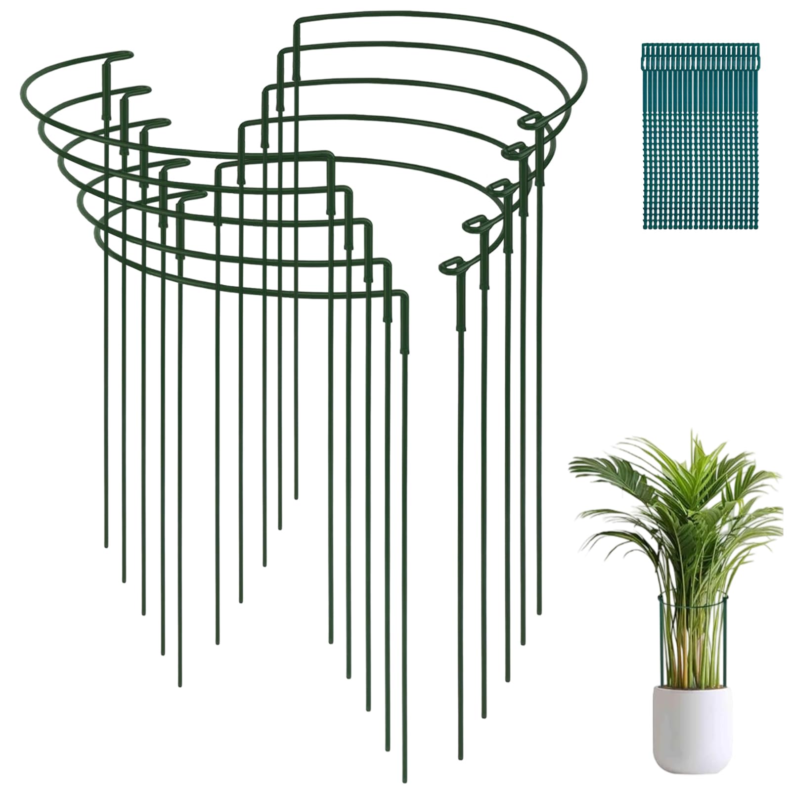 Plant Support Stakes for Garden, 10pcs 9.8x15.7' Plant Supports for Outdoor