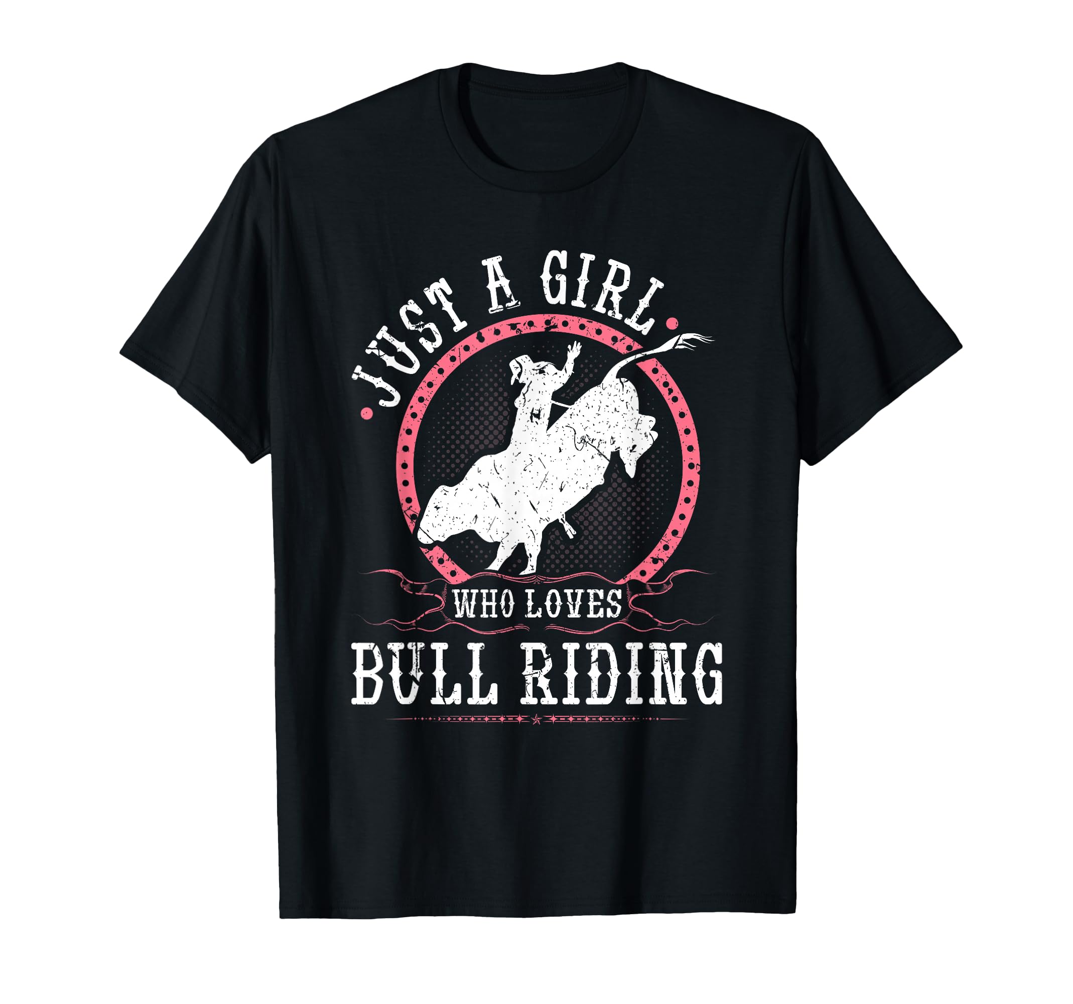 Just A Girl Who Loves Bull Riding Rodeo Cowgirl Bull Rider T-Shirt