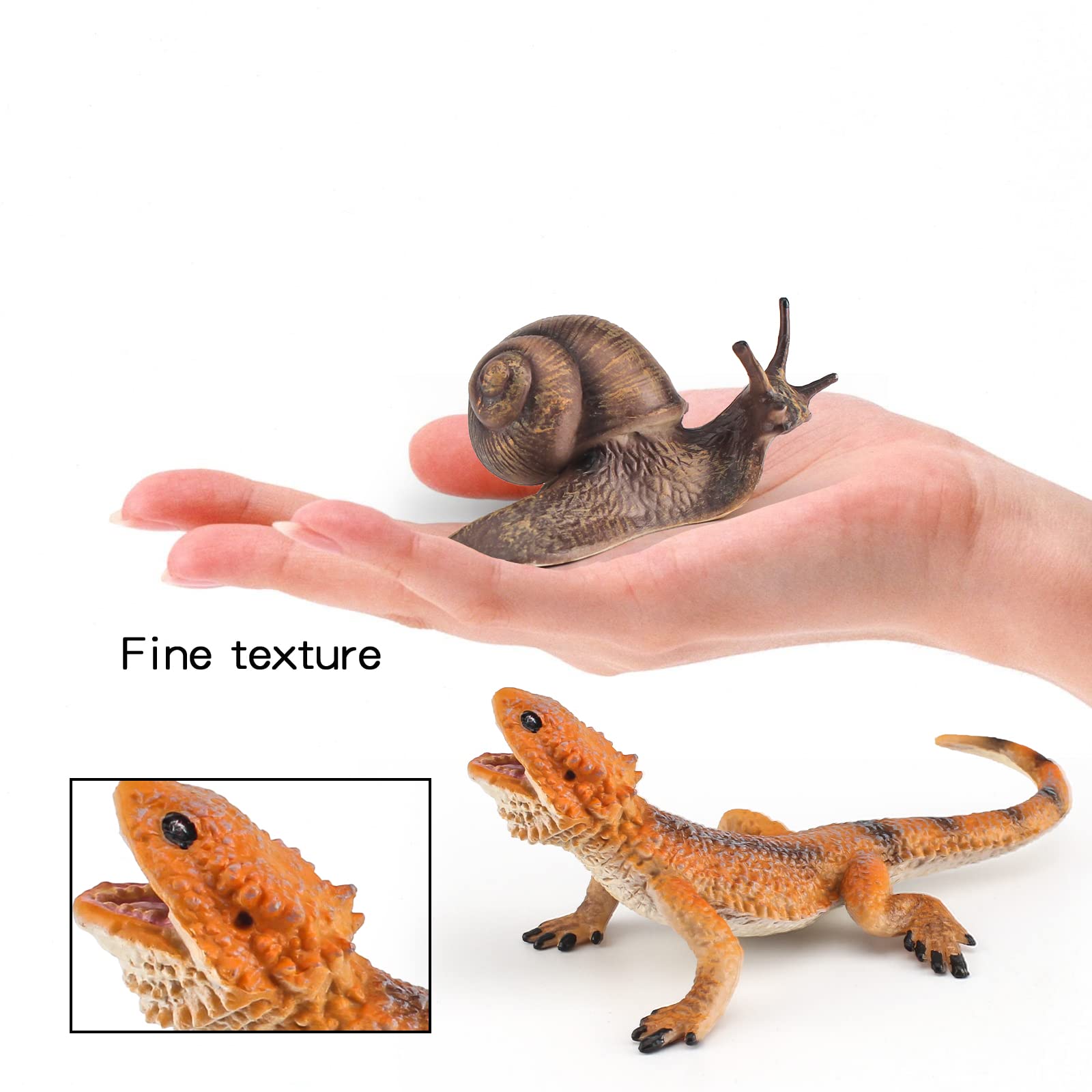 Reptiles Forest Wildlife Toy Set Lizard Snail Centipede Table