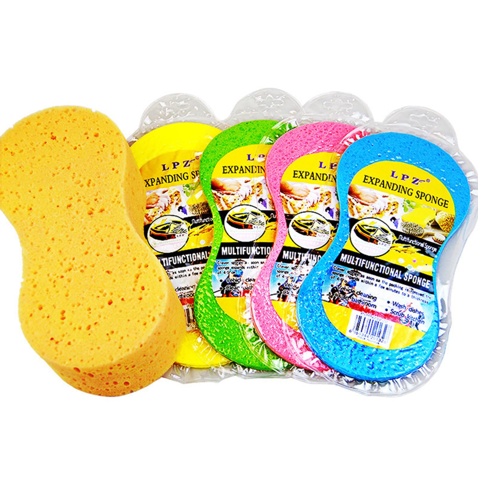 Car Sponge High Foam Washing Large Sponge Multipurpose Cleaning Waxing Wiping Pad Compression Cleaning